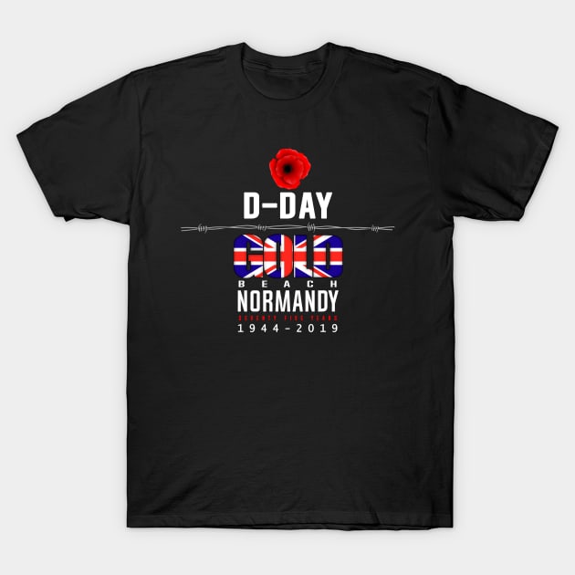 D Day Gold Beach Anniversary T-Shirt by SeattleDesignCompany